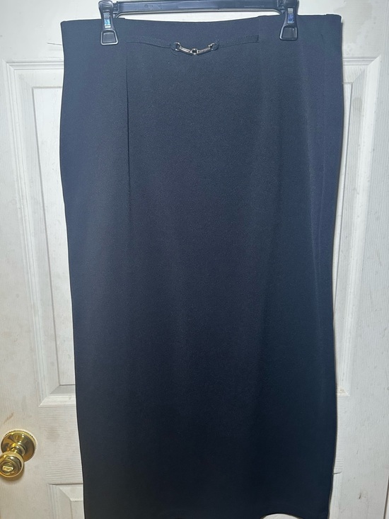 Vintage Studio Dresses & Skirts - Vintage Studio Classic Black Pencil Skirt with Subtle Metal Accent